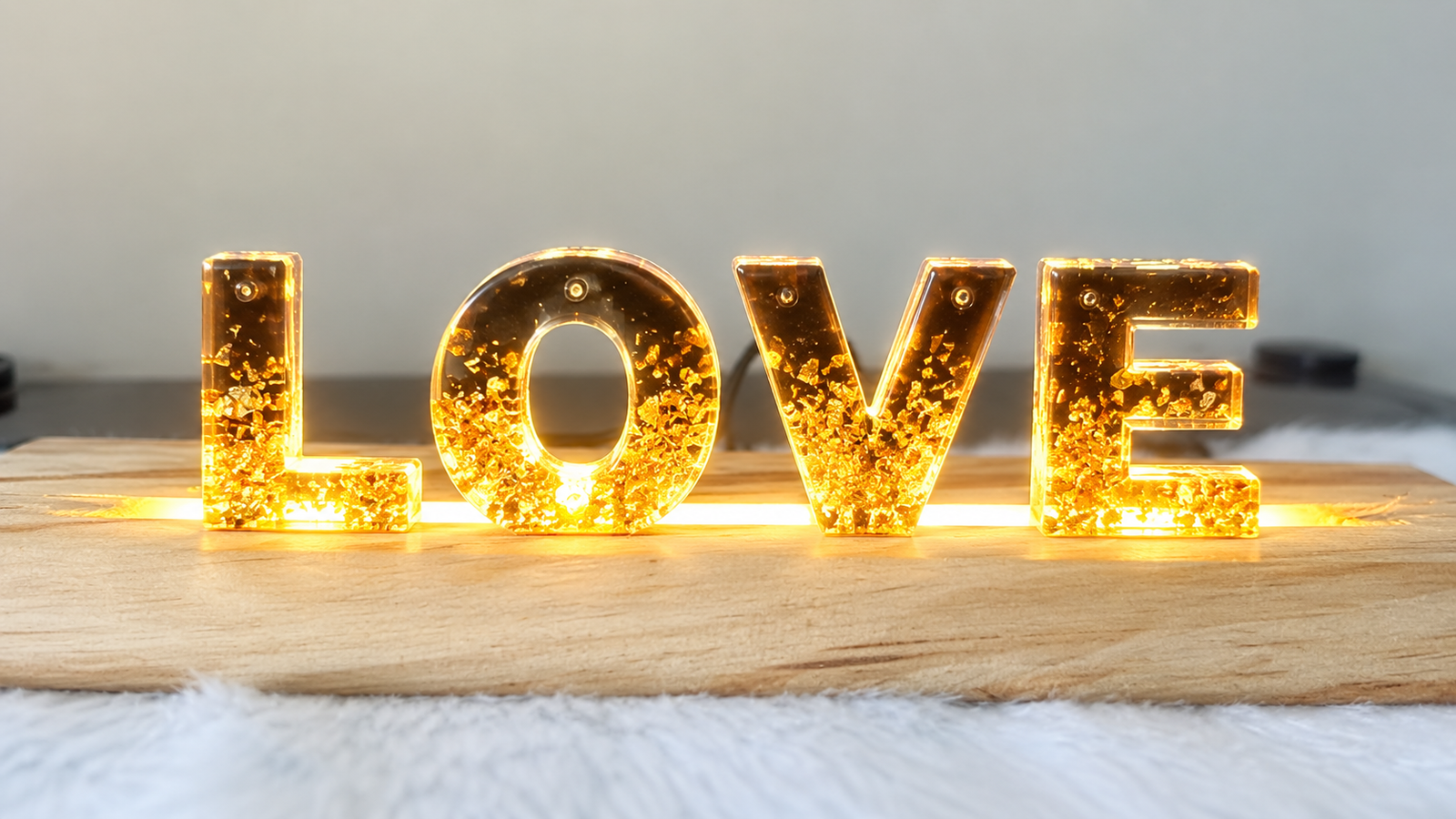 Customized LED Name Lamp | Wooden Base Decorative Night Lamp - Image 4